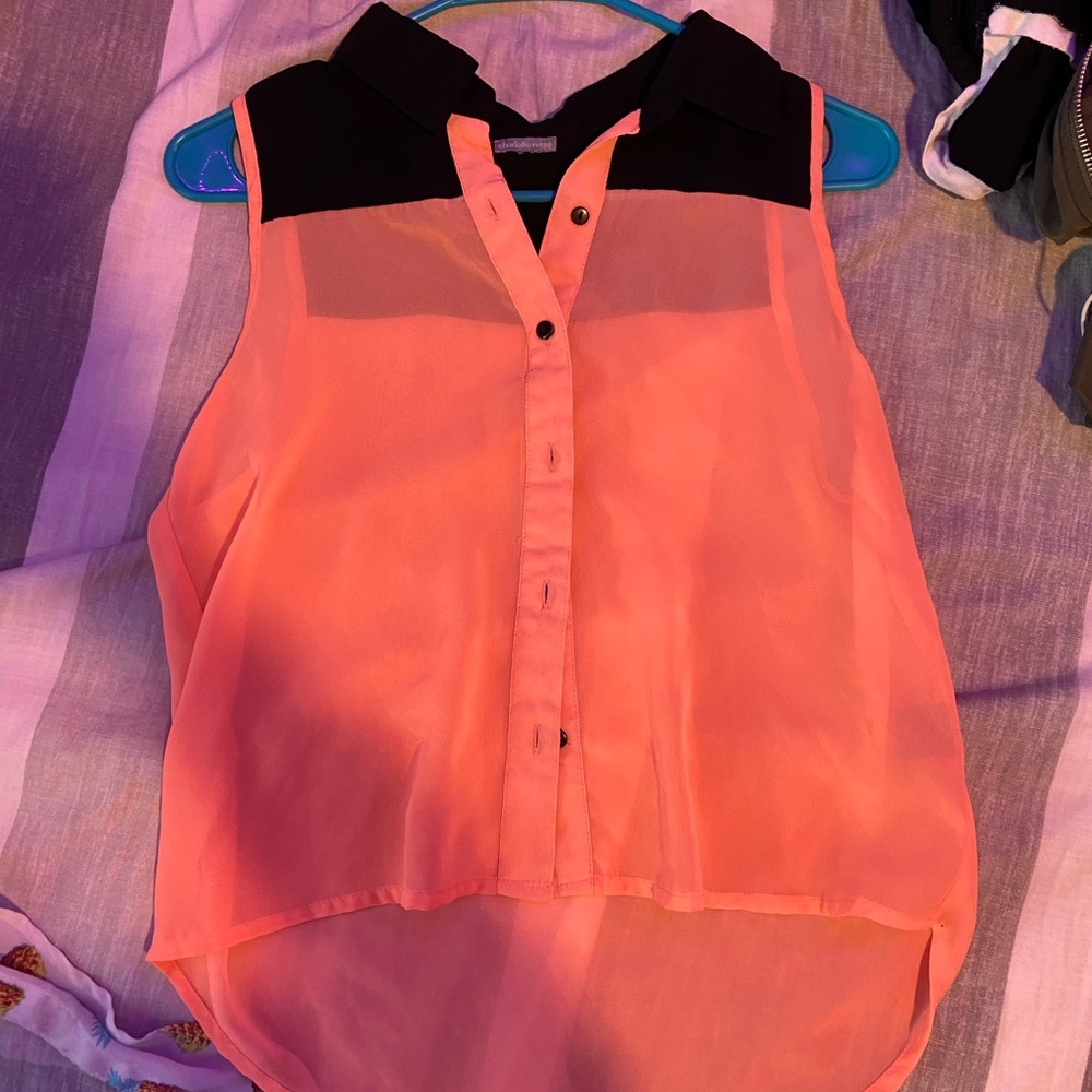 pink and black shirt (m) kids